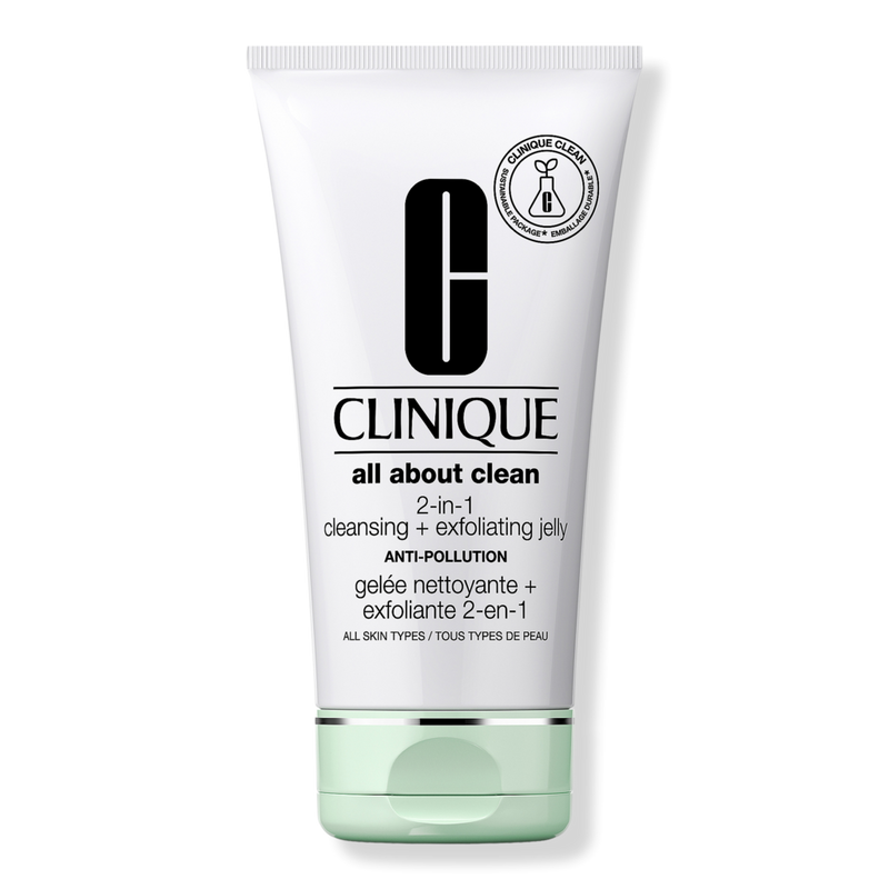 All About Clean 2-in-1 Cleansing + Exfoliating Jelly - Gel limpiador exfoliante suave con perlas de jojoba