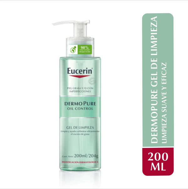 DermoPure Oil Control Gel Limpiador Facial - Limpieza anti-brillo diaria
