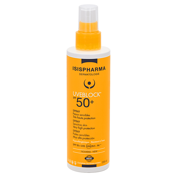 UVEBLOCK SPF50+ Spray - Protector solar corporal de muy alta protección