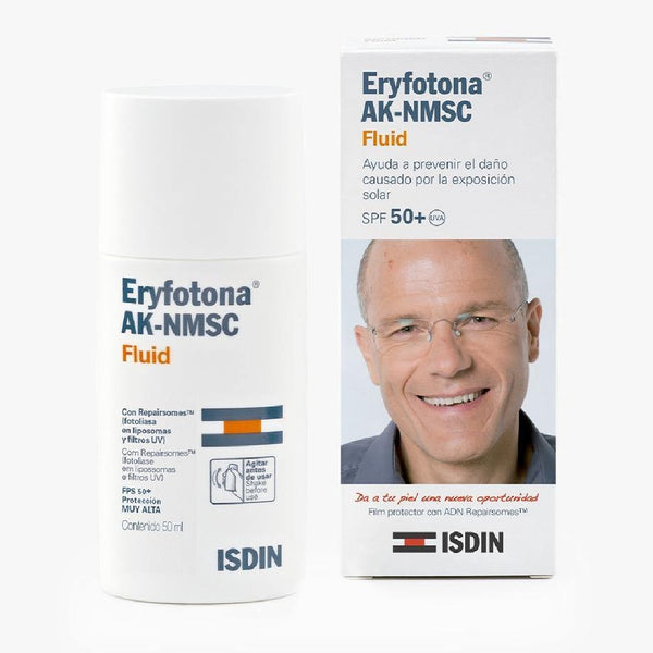 Eryfotona AK-NMSC Fluid SPF 50+ - Protector solar mineral con tecnología reparadora de ADN