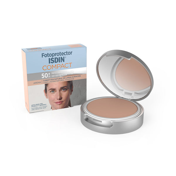Fotoprotector Compact SPF 50 + - Maquillaje compacto con muy alta protección en dos colores