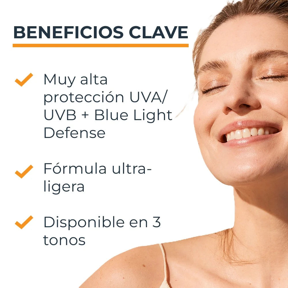 Sun Hydro Fluid con Color Tono Claro FPS 50+ - Piel más uniforme en segundos