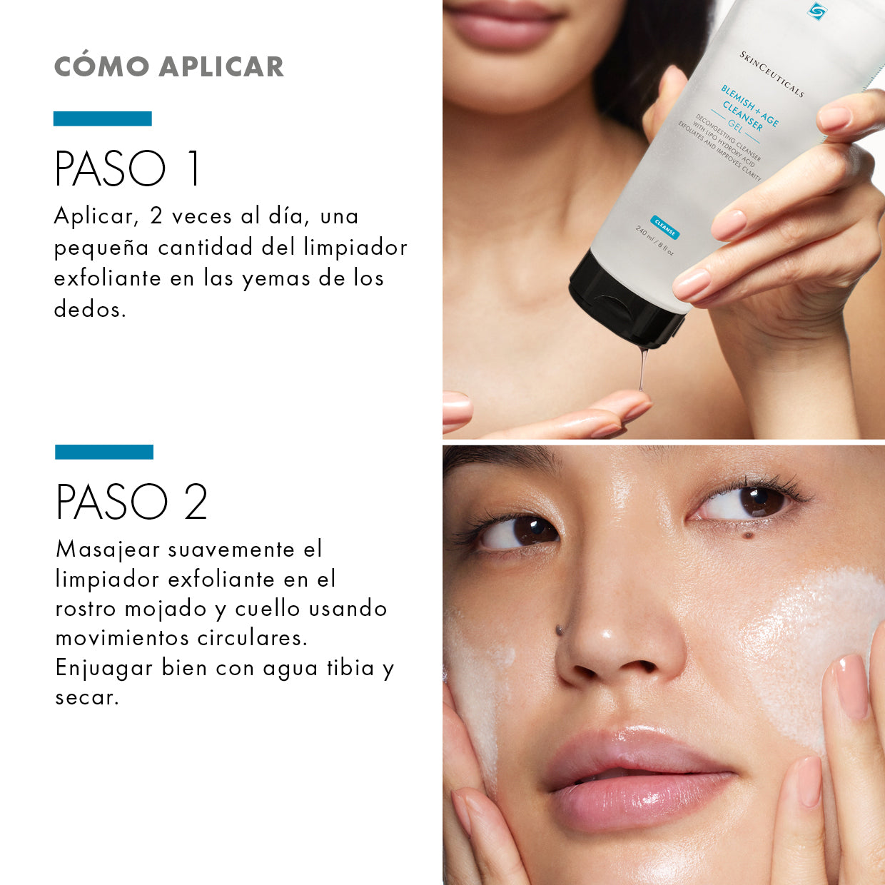 Blemish + Age Cleansing Gel - Limpiador exfoliante con acido salicílico y acido glicólico