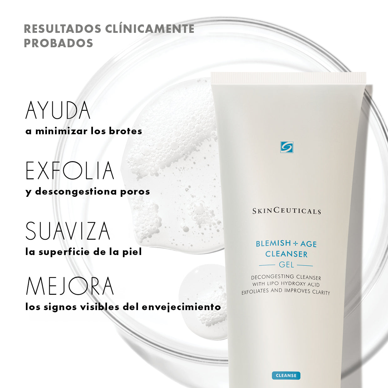 Blemish + Age Cleansing Gel - Limpiador exfoliante con acido salicílico y acido glicólico