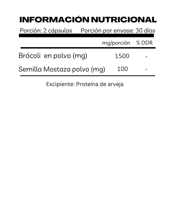 Brócoli Activado 60 cápsulas - Sulforafano activo + antioxidantes