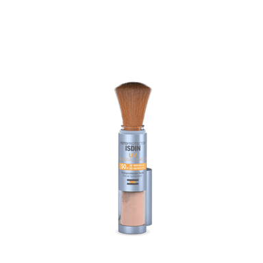 ISDIN Fotoprotector UV Mineral Brush SPF 50, brocha dosificadora de 2 g con polvo mineral