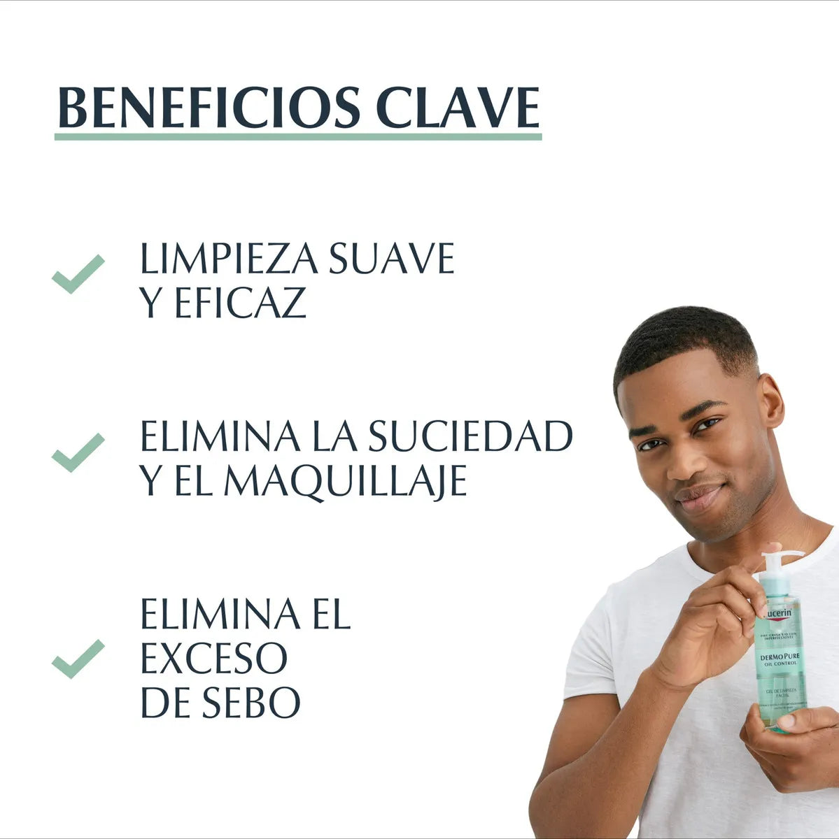 DermoPure Oil Control Gel Limpiador Facial - Limpieza anti-brillo diaria