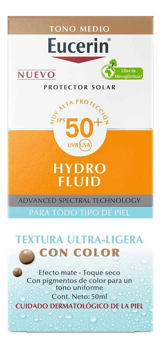 Sun Face Hydro Fluid Tono Medio FPS 50+ - Protector solar con color ultra ligero