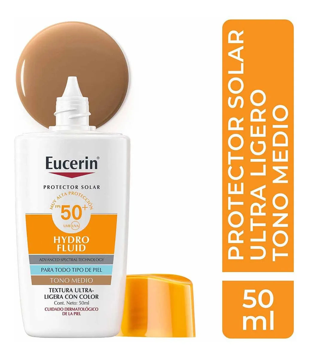 Sun Face Hydro Fluid Tono Medio FPS 50+ - Protector solar con color ultra ligero