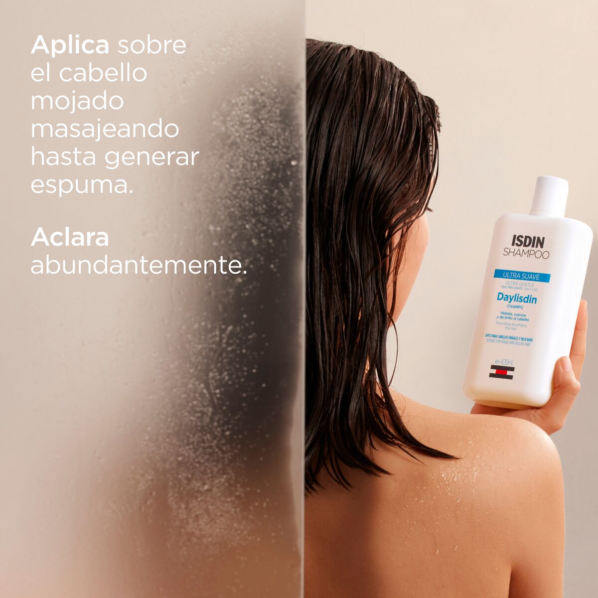 DailyIsdin Shampoo Ultra Suave - Cabello frágil visiblemente más saludable, suave y brillante.