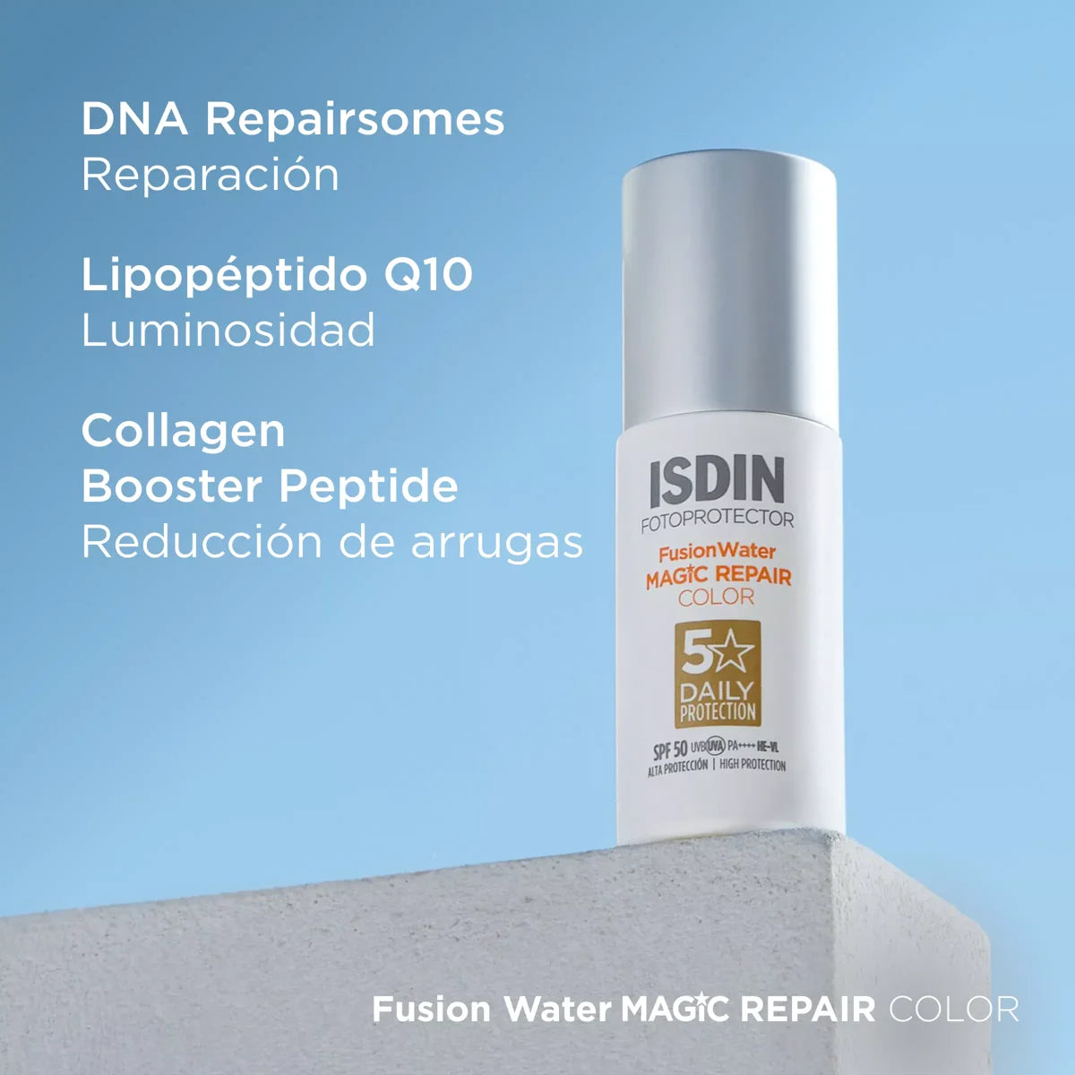 Fusion Water MAGIC  Repair SPF 50 - Bloqueador con triple acción anti-fotoenvejecimiento