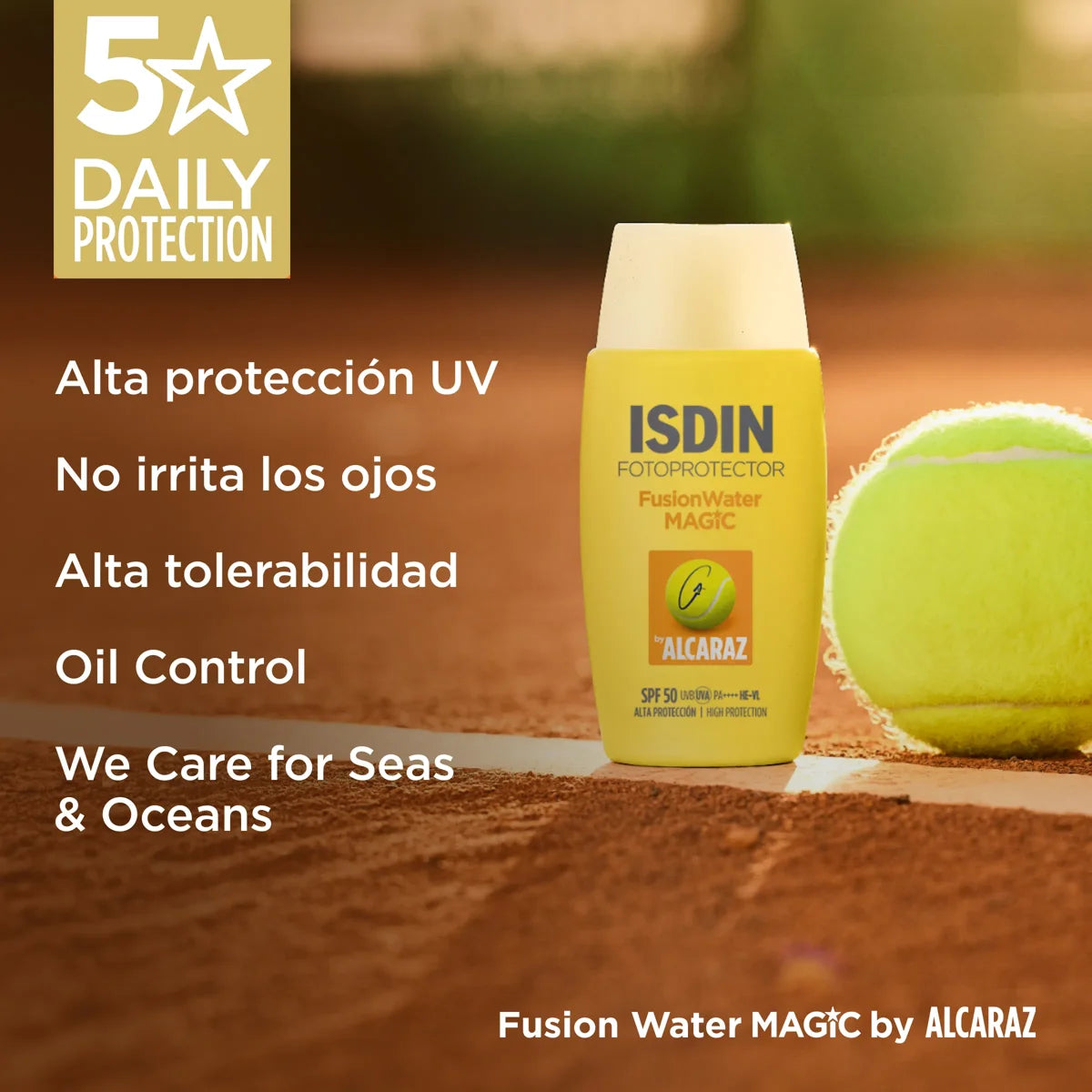 Fusion Water MAGIC by Alcaraz SPF 50 - Protector solar ultraligero con SPF 50