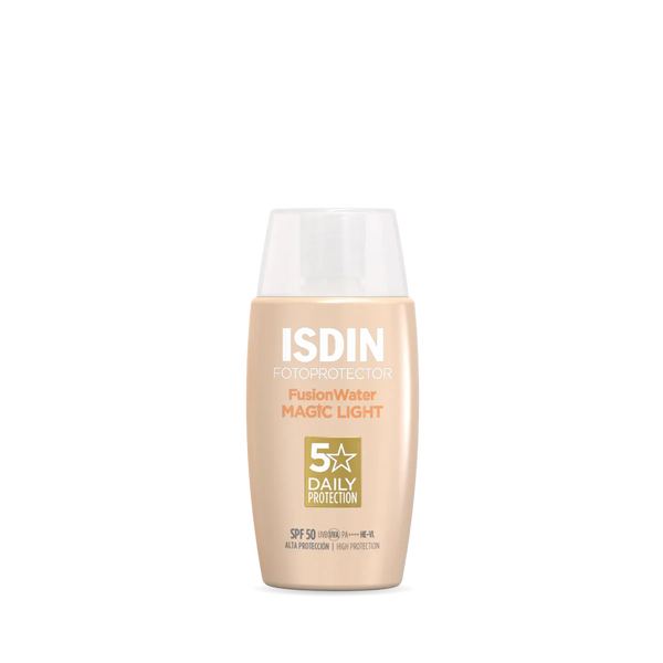 Fusion Water Magic SPF 50 - Protector solar facial con color y acción hidratante - 2 Colores
