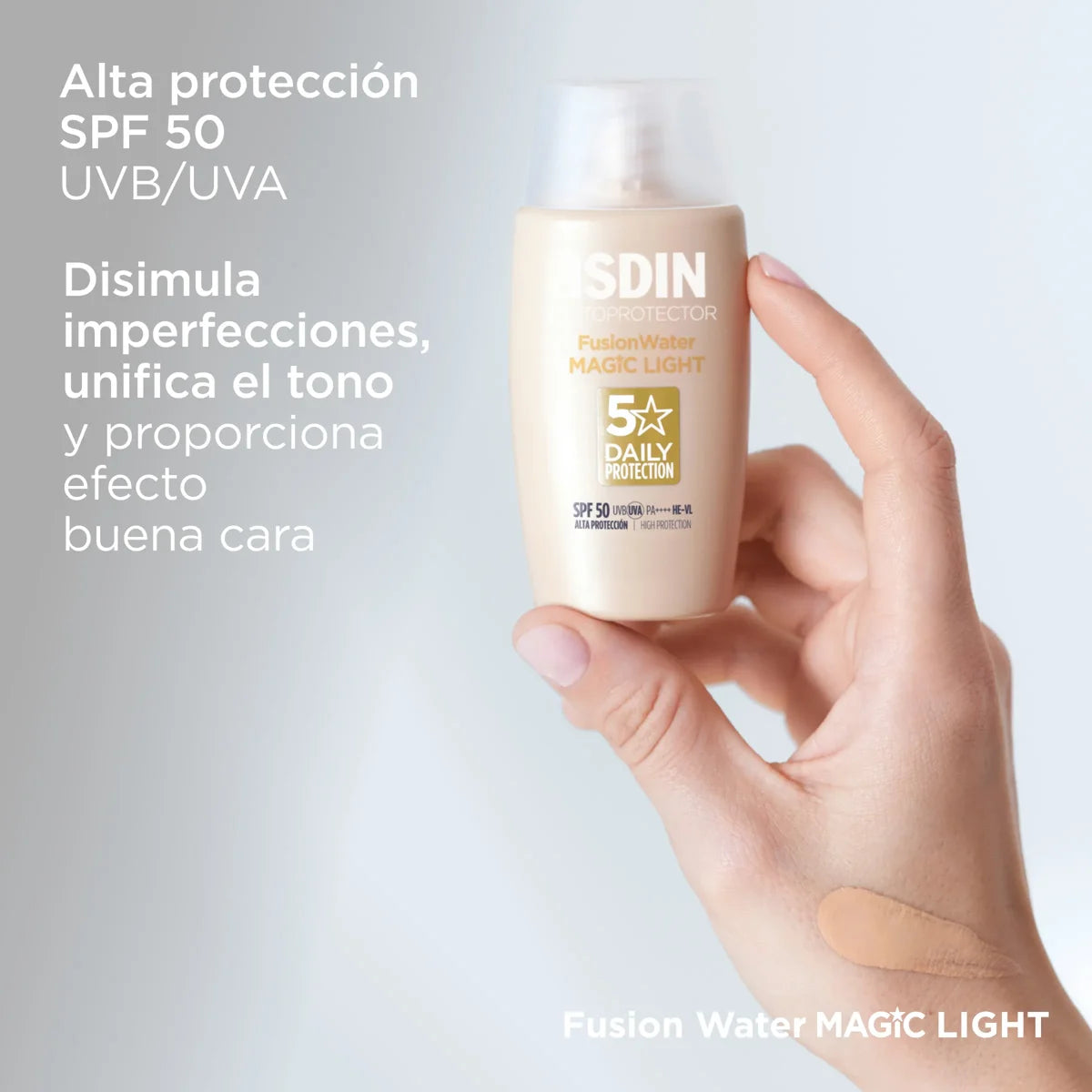 Fusion Water Magic SPF 50 - Protector solar facial con color y acción hidratante - 2 Colores