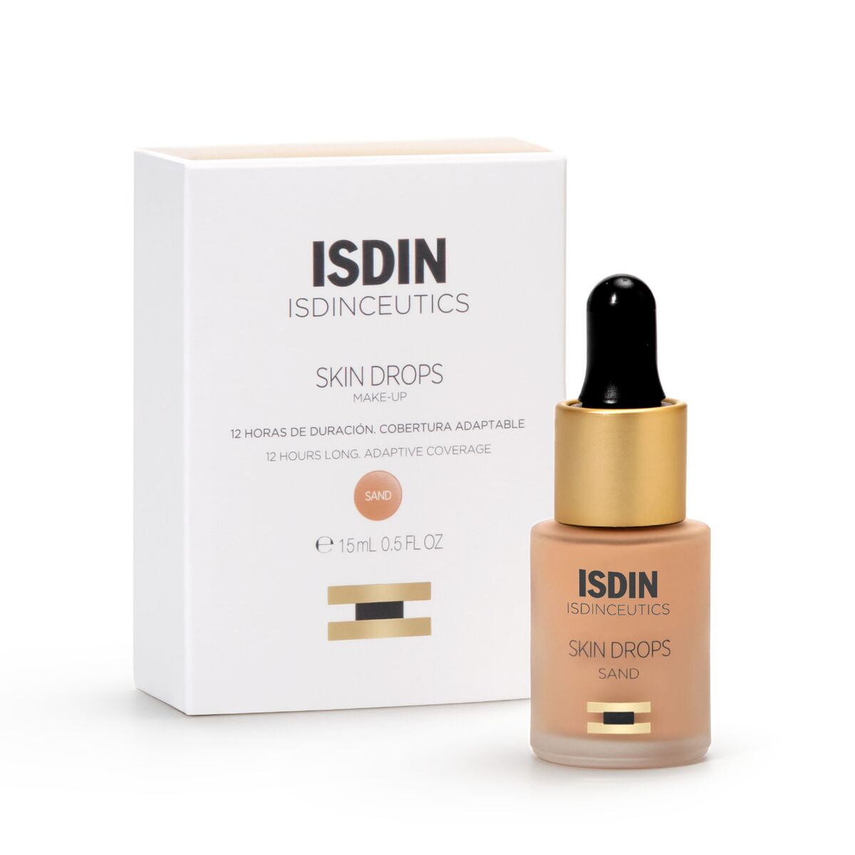 Isdinceutics Skin Drops Sand - Maquillaje en gotas de cobertura adaptable y duración 12h