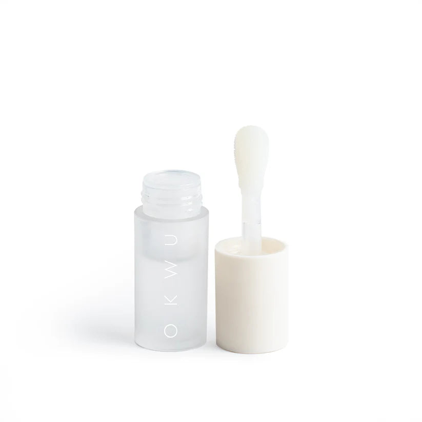 OKWU Essential Lip Oil - Aceite labial hidratante con brillo en tonos Clear y Magic