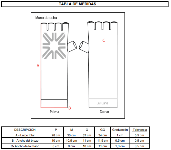 Guante Manga Larga - Cobertura Completa y Protección Solar Avanzada  FPU50+ para tus Actividades
