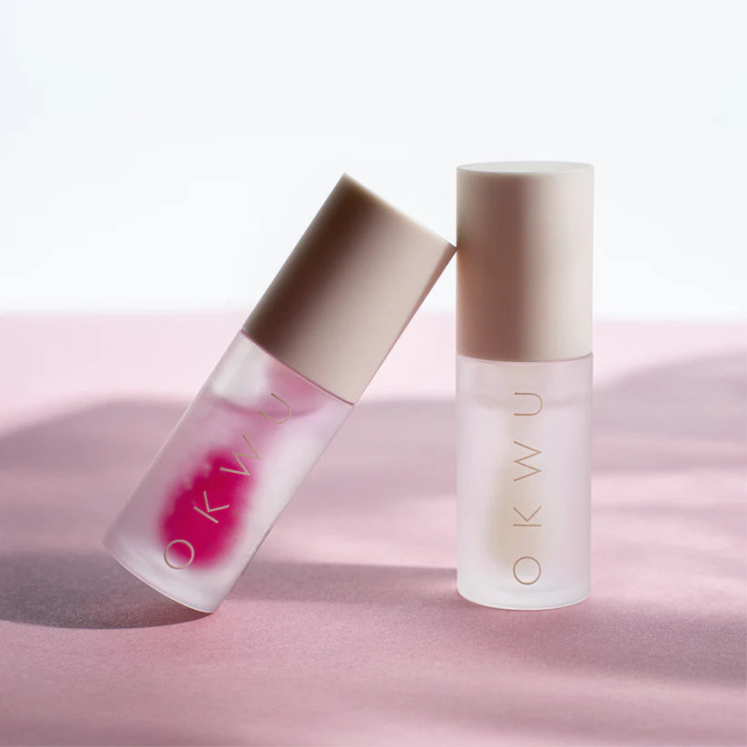 OKWU Essential Lip Oil - Aceite labial hidratante con brillo en tonos Clear y Magic