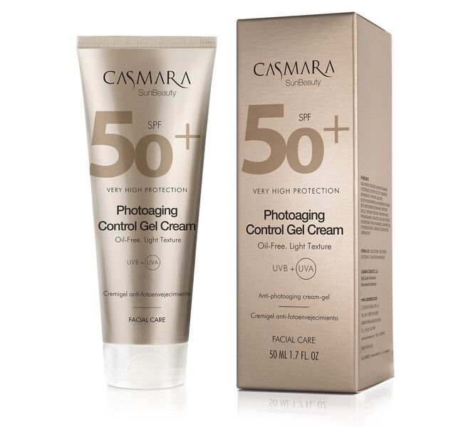 Photoaging Control Gel Cream FPS 50+ - Protector solar facial antiedad con acabado aterciopelado