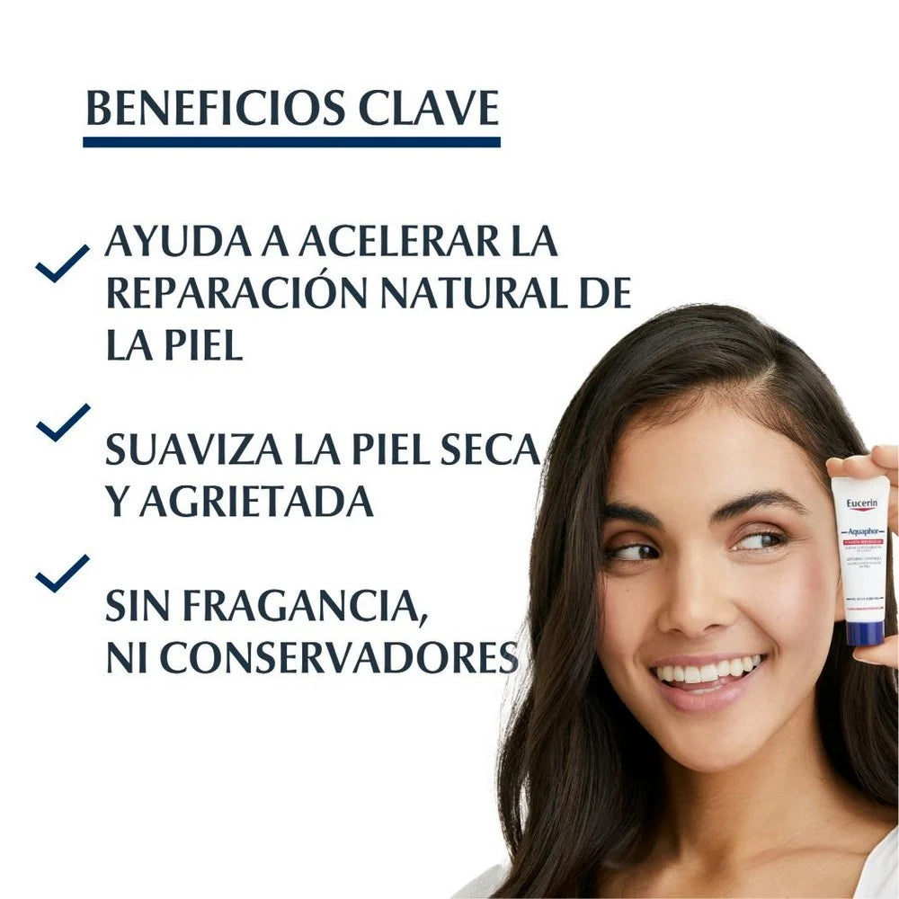 Eucerin Aquaphor Soothing Skin Balm – Hidratación intensa y reparación para piel seca y agrietada