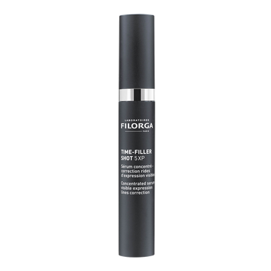 Filorga Time-Filler Shot 5XP, sérum concentrado antiarrugas en formato pluma negra de 15 ml