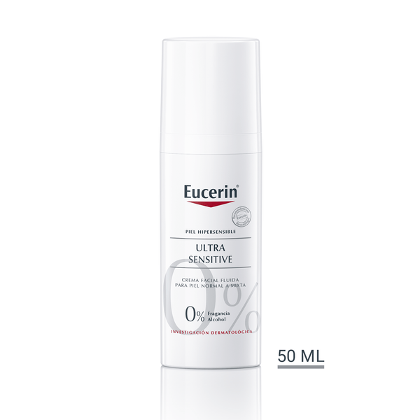 Eucerin UltraSensitive crema facial fluida para piel normal a mixta, 50 ml