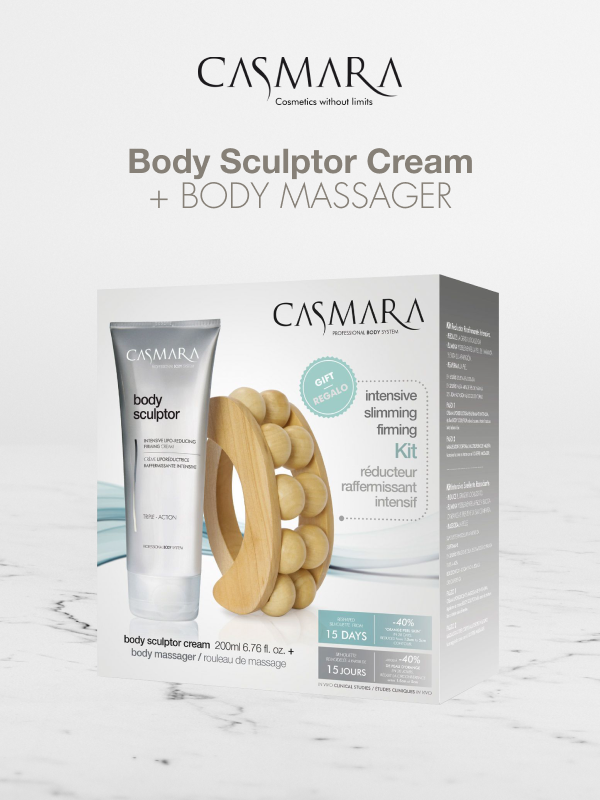Body sculptor + body massager (con rodillo masajeador) - Crema corporal reductora y afirmante intensiva