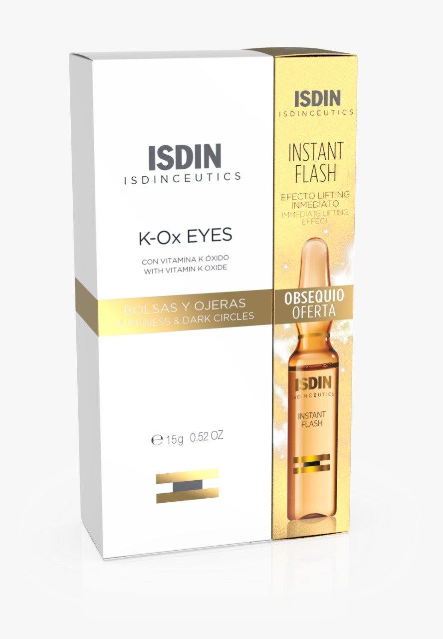 Isdinceutics K-Ox Eyes + Instant Flash - Contorno de ojos antiojeras con efecto tensor inmediato